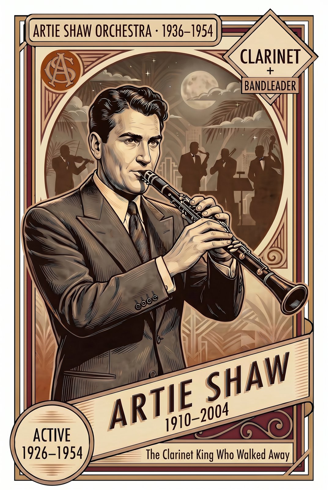 Artie Shaw front of card