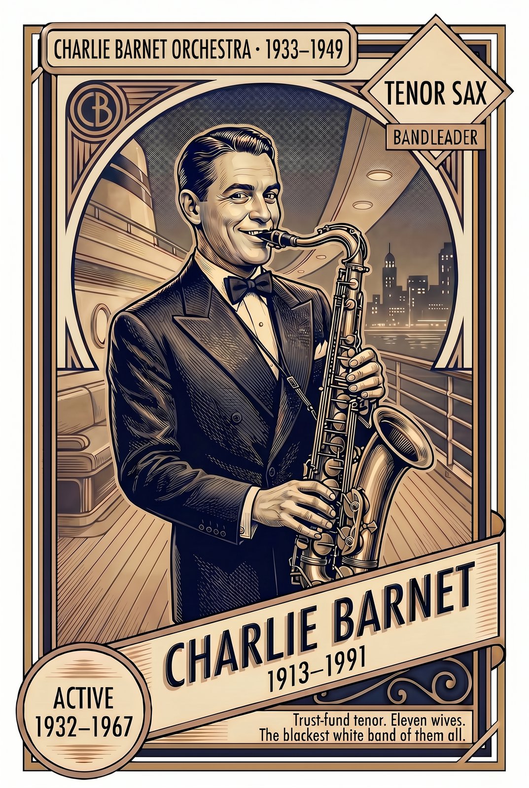 Charlie Barnet front of card