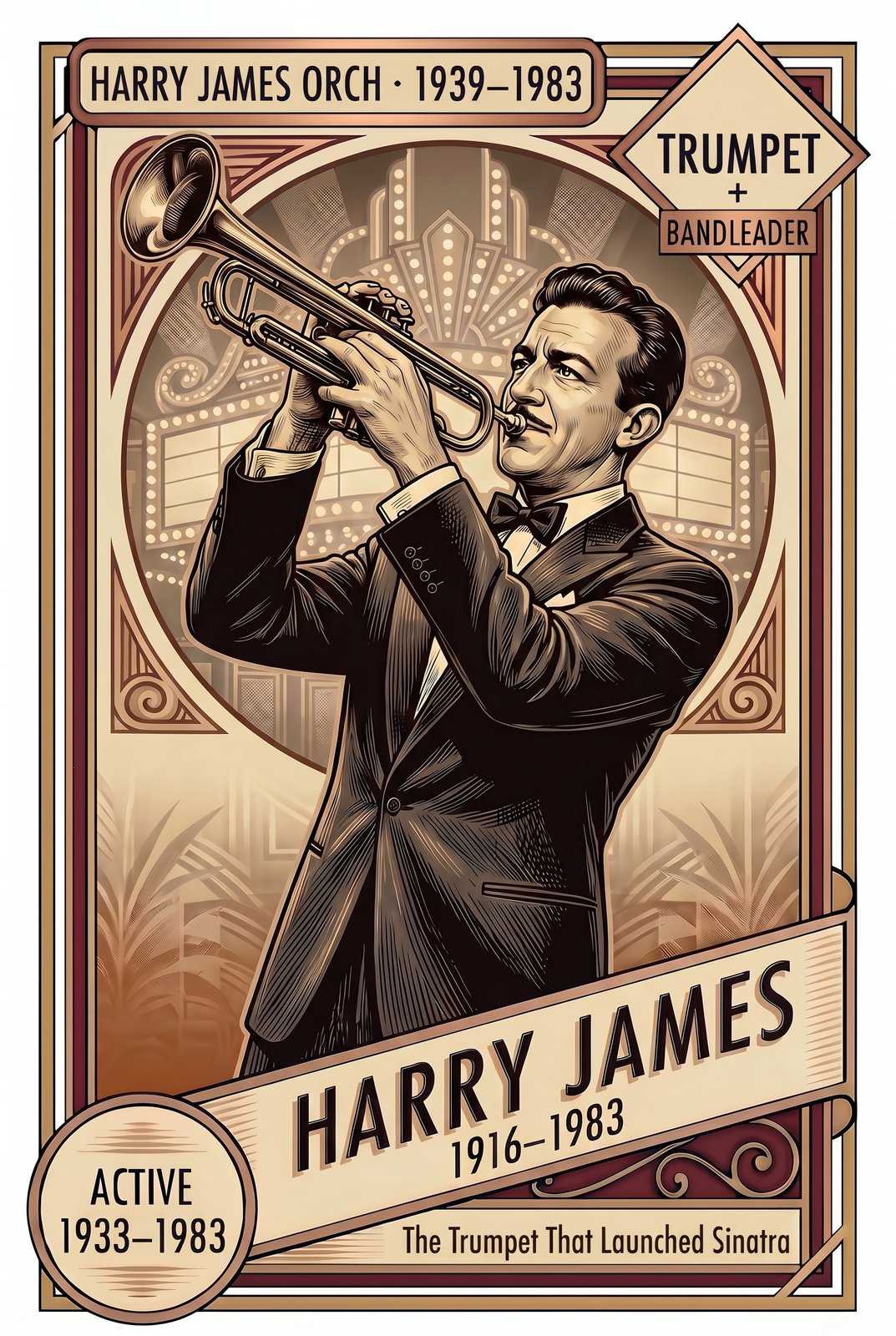 Harry James front of card